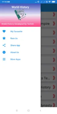 World History- war, relision, android App screenshot 1